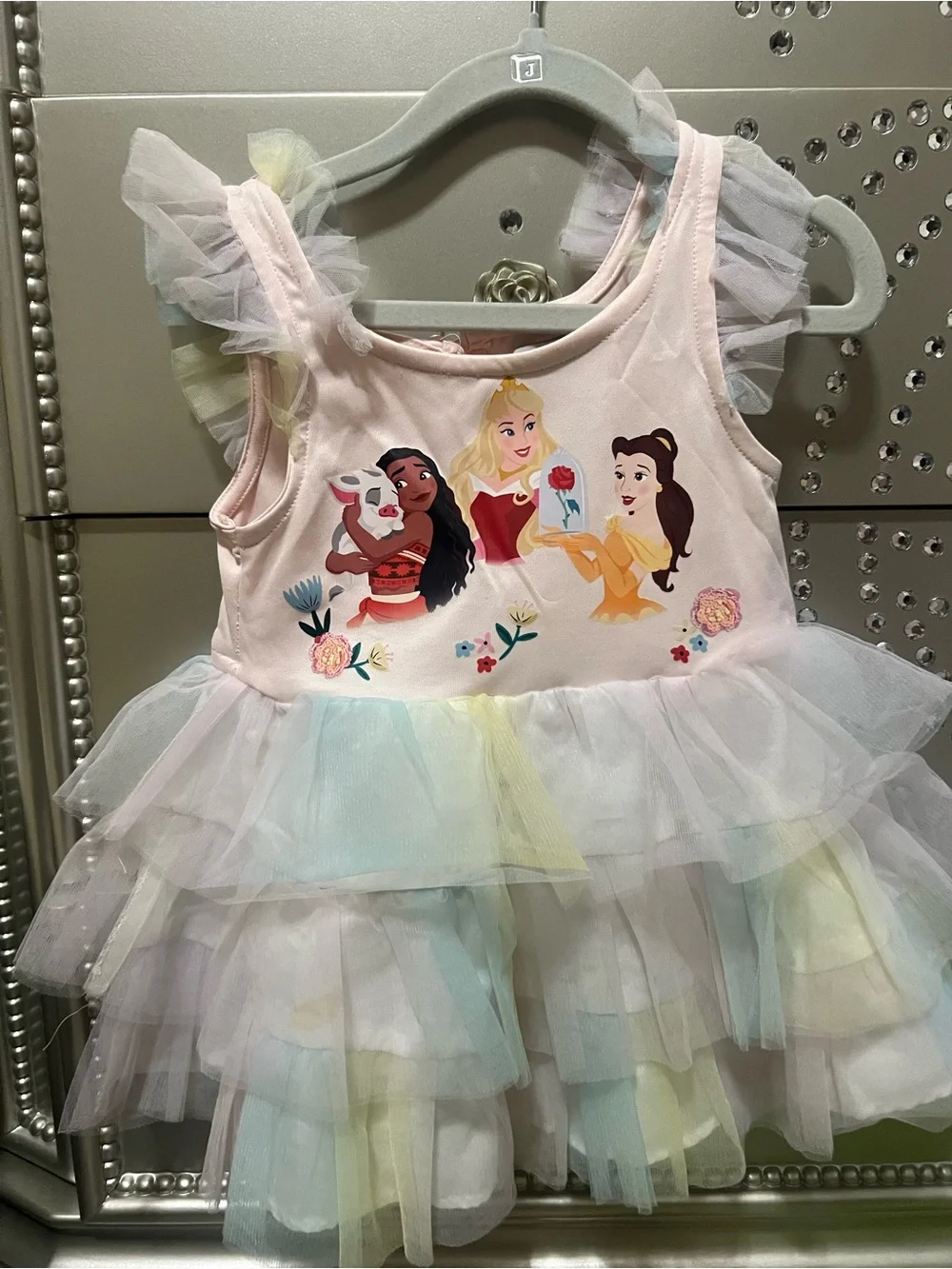 Girls' Pink Princess Character Tulle Costume Dress